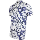 MATTR Broken Flower Polo - White Glow/Blue