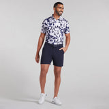 MATTR Broken Flower Polo - White Glow/Blue