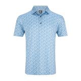 Allover Floral White w Blue/Emerald/Navy