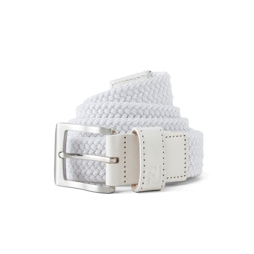 FootJoy Braided Belt - White