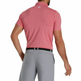 FootJoy Lisle Paisley Golf Polo (Athletic Fit)- C Red/Grey