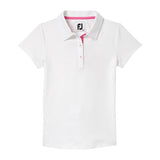 FootJoy Junior Girl Golf Print Polo -  White