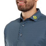 Wiggle Print Lisle - Navy/Grey/White