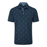 PING Gold Putter Printed Polo - Navy Multi