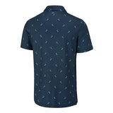 PING Gold Putter Printed Polo - Navy Multi