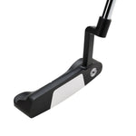 Golf putter with black and white design on a white background
