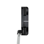Black golf putter on a white background