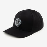 Patch Floral Snapback Hat - Black