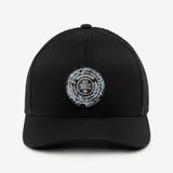 Patch Floral Snapback Hat - Black