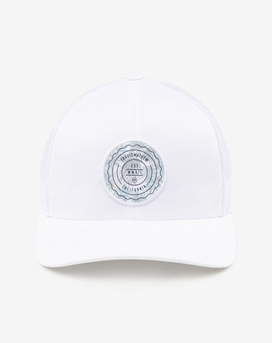 Patch Floral Snapback Hat - White