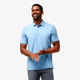 Travis Mathew 'The Heater' Men's Golf Polo - Heather Dream Blue