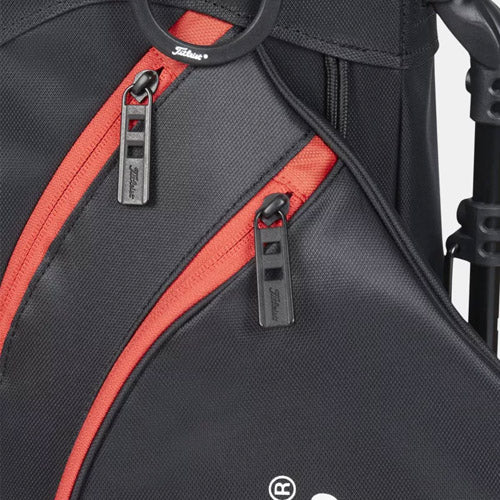 Load image into Gallery viewer, Titleist Players 5 Stand Bag - Black/Black/Red
