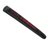 Black golf putter grip with red 'S' and 'Cameron' branding on a white background