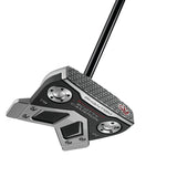 Golf putter with a black shaft on a white background
