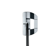 Close-up of a golf club head on a white background