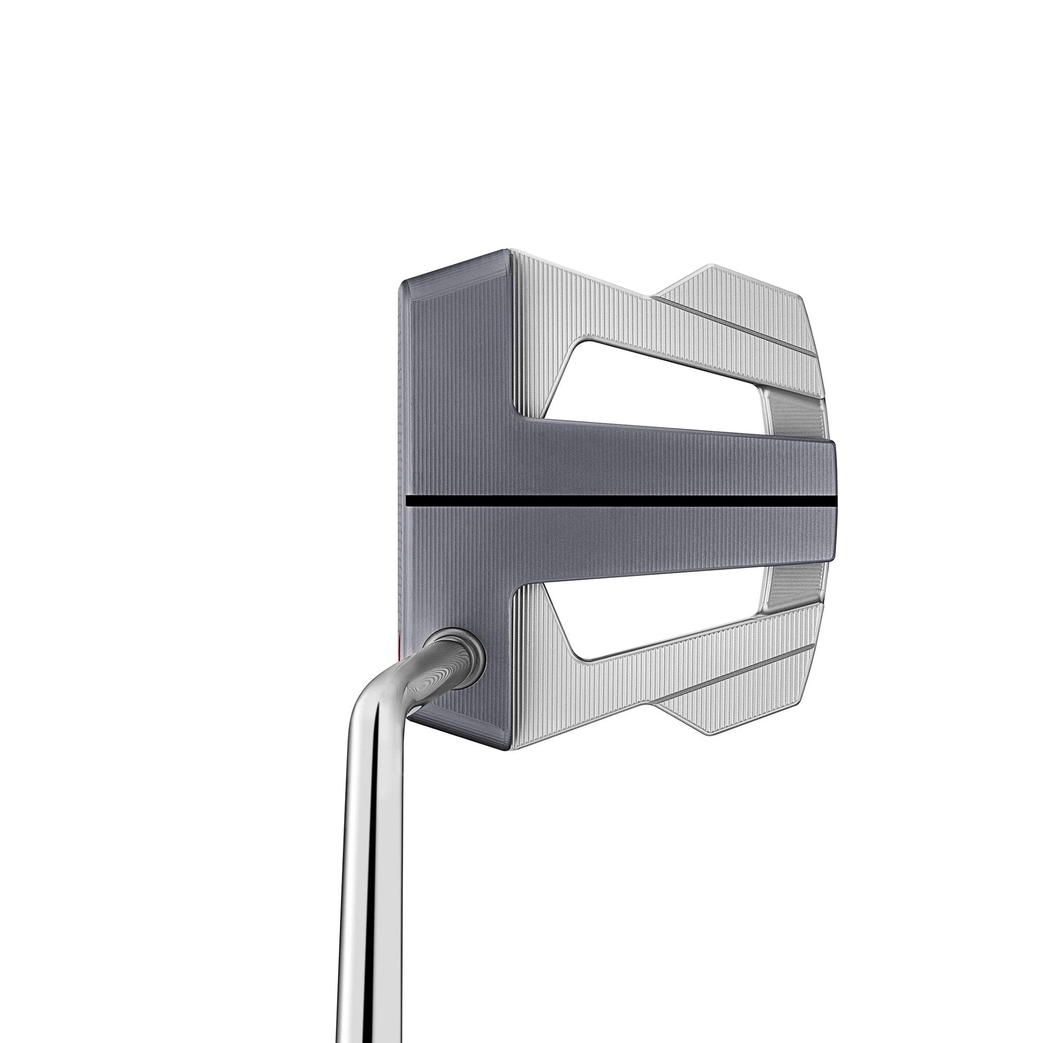 Golf putter head on a white background