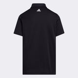 Adidas Junior 3 Stripe Golf Polo - Black