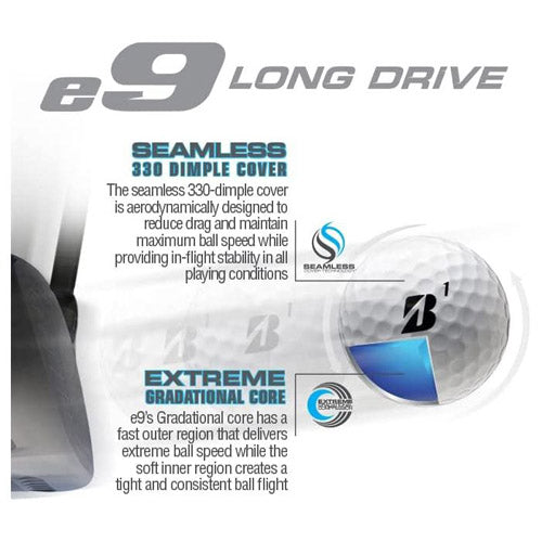 Load image into Gallery viewer, Bridgestone E9 Long Drive Golf Ball - White
