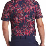 MATTR Safari Golf Polo -  Deep Navy / Red Fire