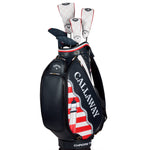 Callaway golf bag with clubs on a white background
