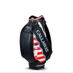 Callahan golf bag with black, red, and white design on a white background