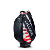Callahan golf bag with black, red, and white design on a white background