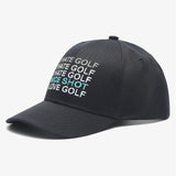 I Hate Golf Black SnapBack Golf Hat - Curved Brim