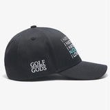 I Hate Golf Black SnapBack Golf Hat - Curved Brim