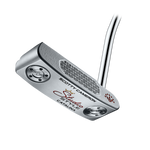 A Scotty Cameron Studio Style Catalina putter with a silver finish and a plumbing neck design.