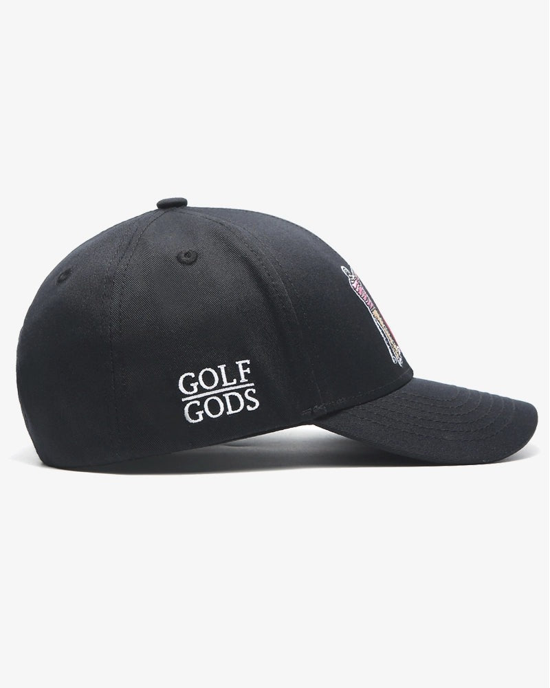 Load image into Gallery viewer, Mad Slicer Black SnapBack Golf Hat - Curved Brim
