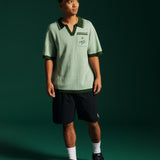 Georgia Knit Polo - Heathered Green