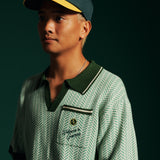 Georgia Knit Polo - Heathered Green