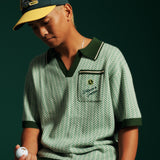 Georgia Knit Polo - Heathered Green