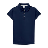 FootJoy Junior Girls Short Sleeve Polo - Navy