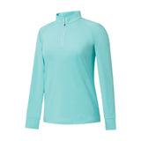 FootJoy 1/4 Zip Dot Jacquard Midlayer - Aqua