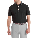 Star Geo Trim Pique - Black