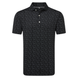 Wingtip Floral Lisle - Black/White