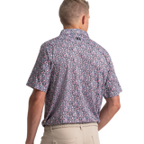 Meadow Print Lisle - Black/Vivid Violet/Pink Pop