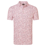 Watercolor Floral Print Pique  - White/Pink Pop/Vivid Violet