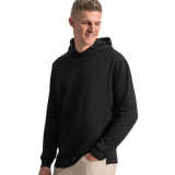 Lightweight Textured Jacquard Hoodie - Black