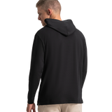 Lightweight Textured Jacquard Hoodie - Black