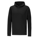 Lightweight Textured Jacquard Hoodie - Black