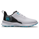 FootJoy Fuel Junior Shoes - White/Black/Blue