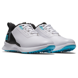 FootJoy Fuel Junior Shoes - White/Black/Blue