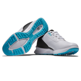 FootJoy Fuel Junior Shoes - White/Black/Blue