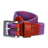 FJ Braided Belt - Coastal Blue/ Nantucket Red