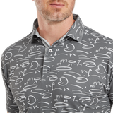 FJ Golf Course Doodle Shirt - Gravel