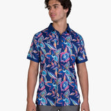 Flower Power Cool Tech Performance Golf Polo