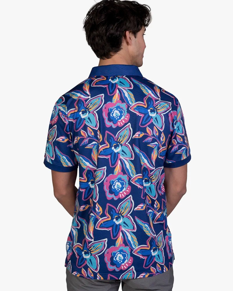 Load image into Gallery viewer, Flower Power Cool Tech Performance Golf Polo
