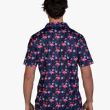 Flowers & Flamingos Cool Tech Performance Golf Polo